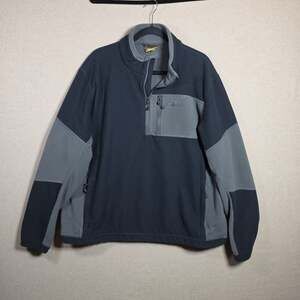 Cabelas Fleece 1/4 Zip Pullover Mens XL Gray Outdoors Casual Warm Soft